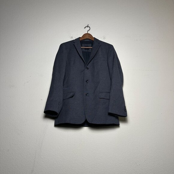 Hugo Boss Designer Business Wool Blend Blazer Coat Jacket Men Formal 40R Grey - Picture 1 of 15